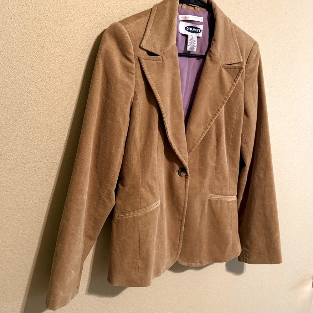 VINTAGE Old Navy Tan/ Camel  Corduroy Blazer Women’s Size Small